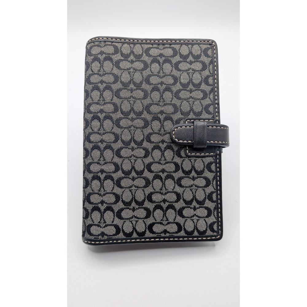 Coach Signature Print Jacquard Address/Passport Book Y2K
